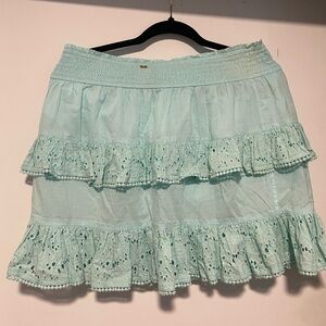 PQ Swim Aqua Eyelet Mini Skirt